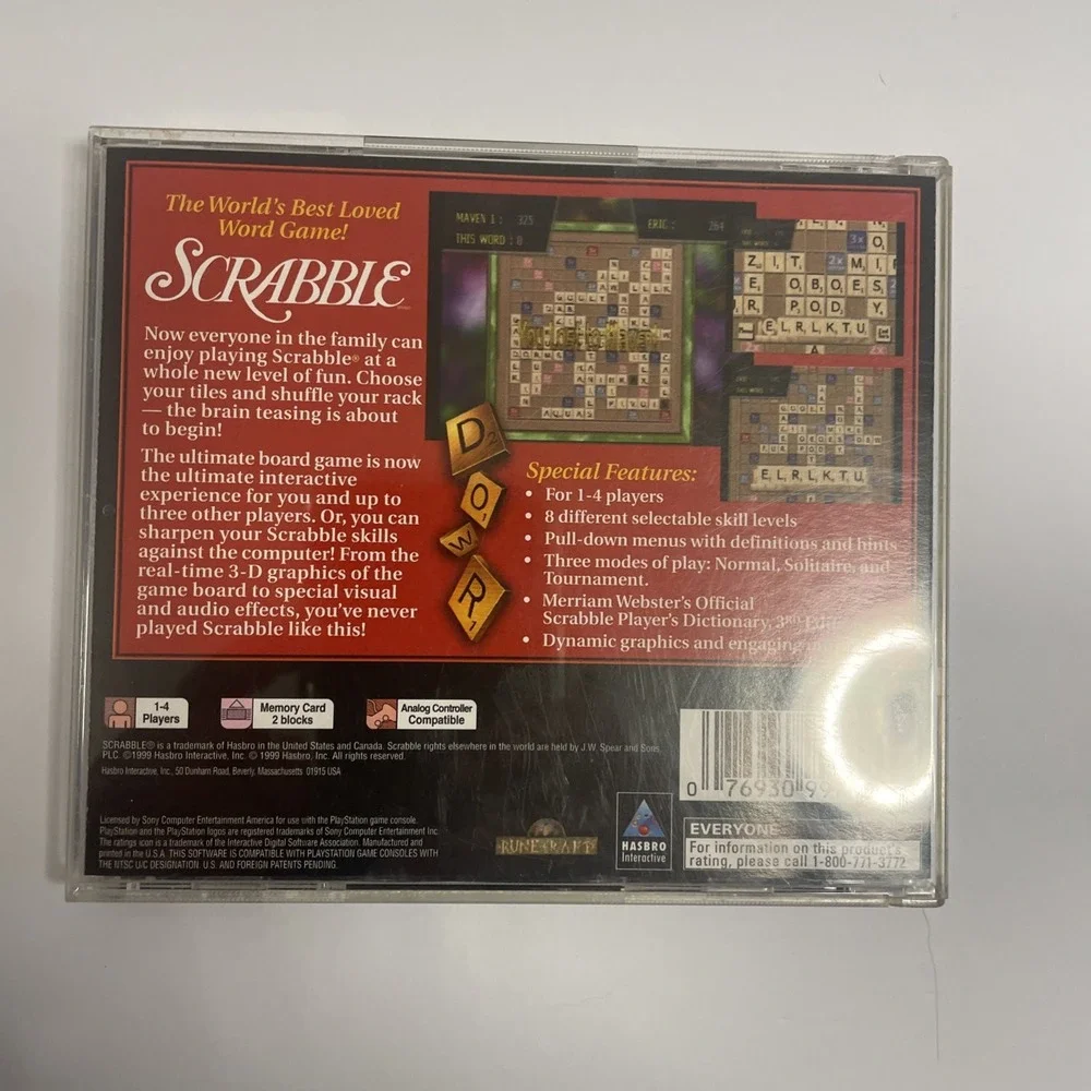 PlayStation Scrabble‎ (PlayStation 1 PS1) COMPLETE & TESTED Works